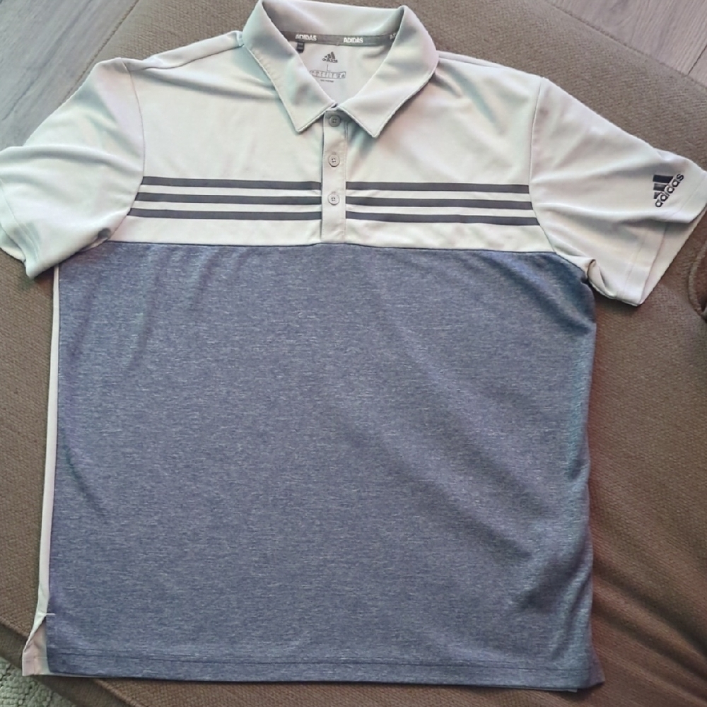Adidas Men's Gray Polo Shirt